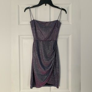 Windsor NWT Purple Glitter Bodycon Mini Dress | Size S